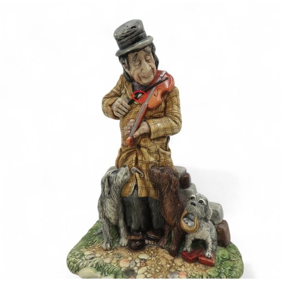 NATURECRAFT Canine Chorus Violinist with Dogs Figurine #833 England vintage - Picture 2 of 9